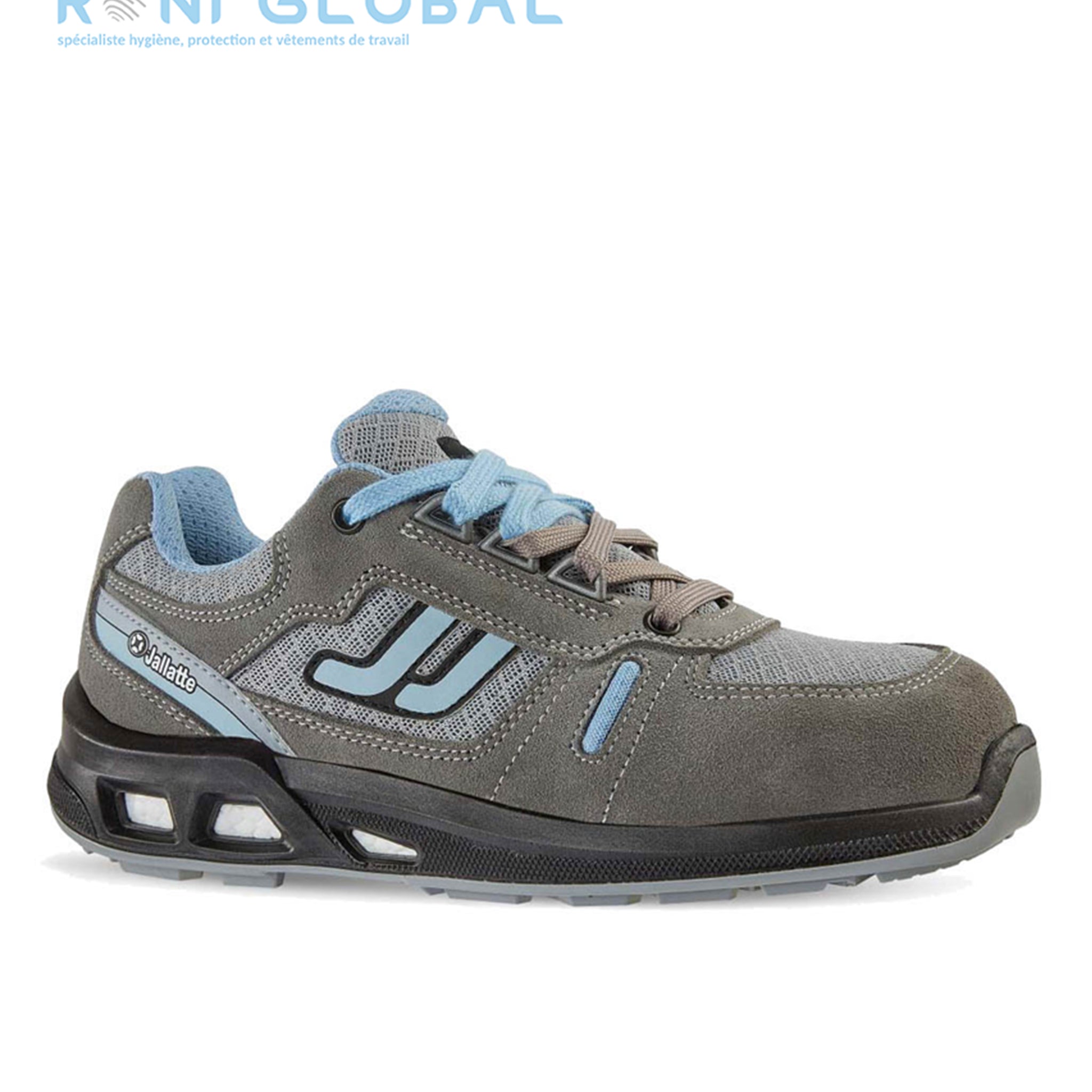 Chaussure basse de sécurité femme antidérapant, antistatique, anti-froid et anti-fatigue en cuir avec embout de sécurité S1P CI SRC ESD - LAIA JALLATTE