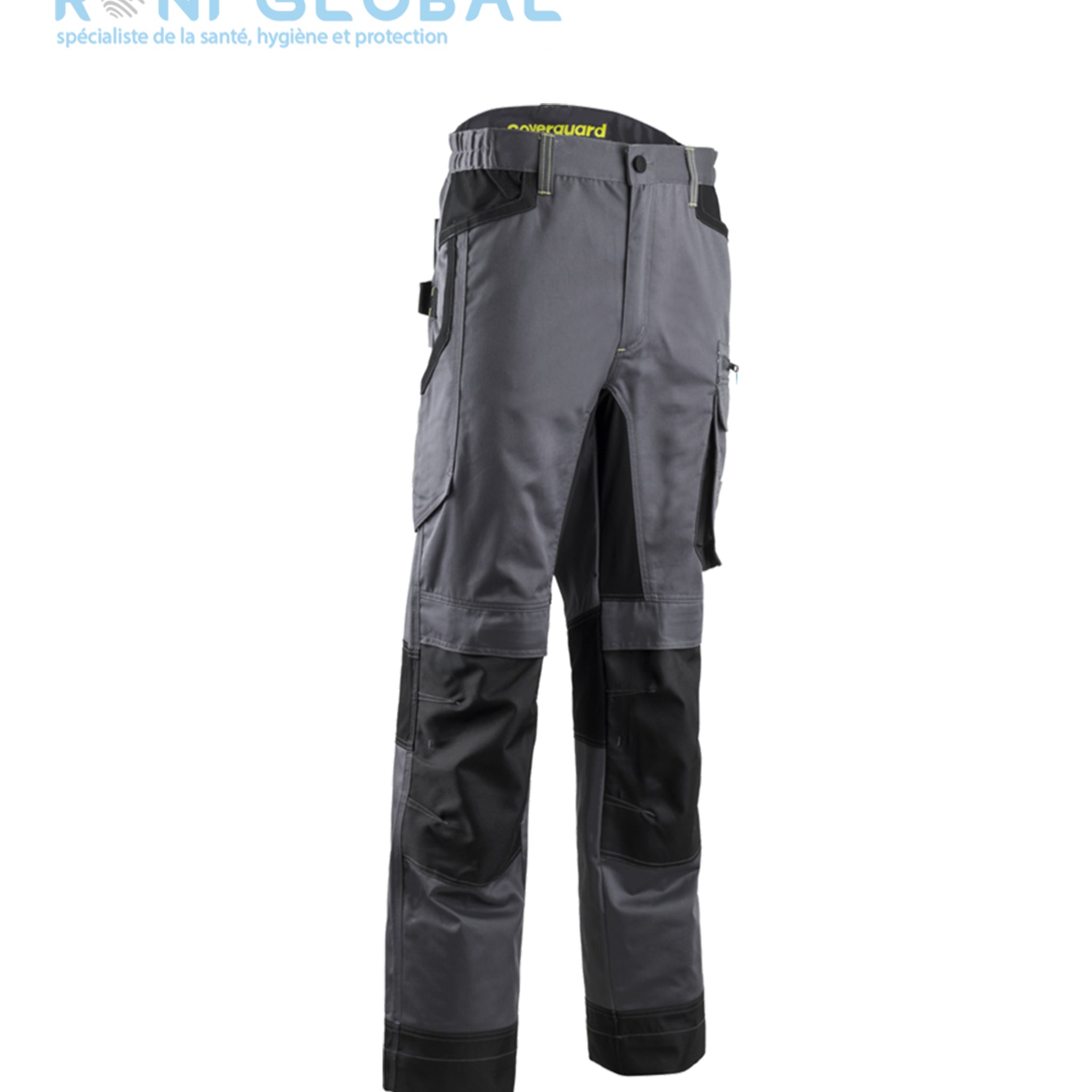 Pantalon de travail avec protection genoux en coton/polyester + renfort Oxford 8 poches TYPE 2 - BARU COVERGUARD
