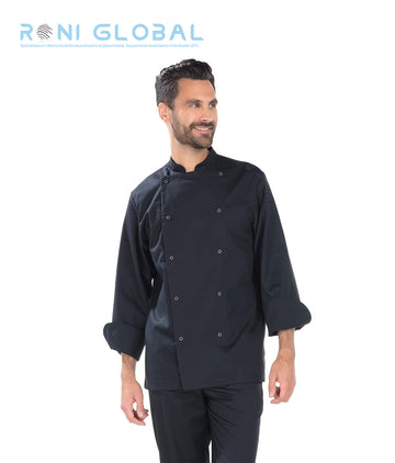 Veste de cuisine homme manches longues avec poignets mousquetaire 2 poches - JIMMY REMI CONFECTION
