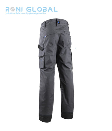 Pantalon de travail avec protection genoux en coton/polyester coupe droite 7 poches TYPE 2 - ESCALA COVERGUARD