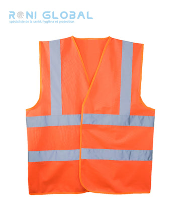 Gilet de sécurité haute visibilité en polyester 4 bandes rétroréfléchissantes CLASS 2 - YARD COVERGUARD