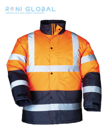 Parka de travail haute visibilité anti-froid thermique en polyester enduit polyuréthane CLASS 3 - ROADWAY COVERGUARD