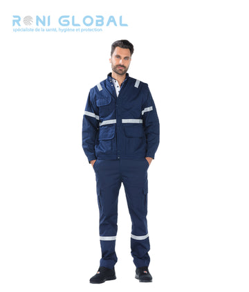 Blouson ambulancier unisexe rétroréfléchissant en polyester et coton avec doublure polaire 5 poches - AMBULANCIER REMI CONFECTION
