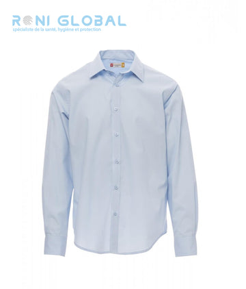 Chemise de travail homme manches longues, coupe droite, en coton et polyester - BRIGHTON PAYPER