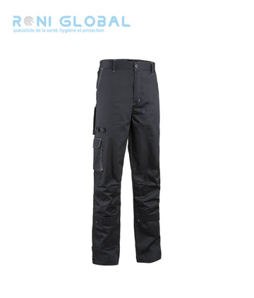 Pantalon de travail avec protection genoux en coton/polyester coupe confort 7 poches - NAVY/PADDOCK II COVERGUARD