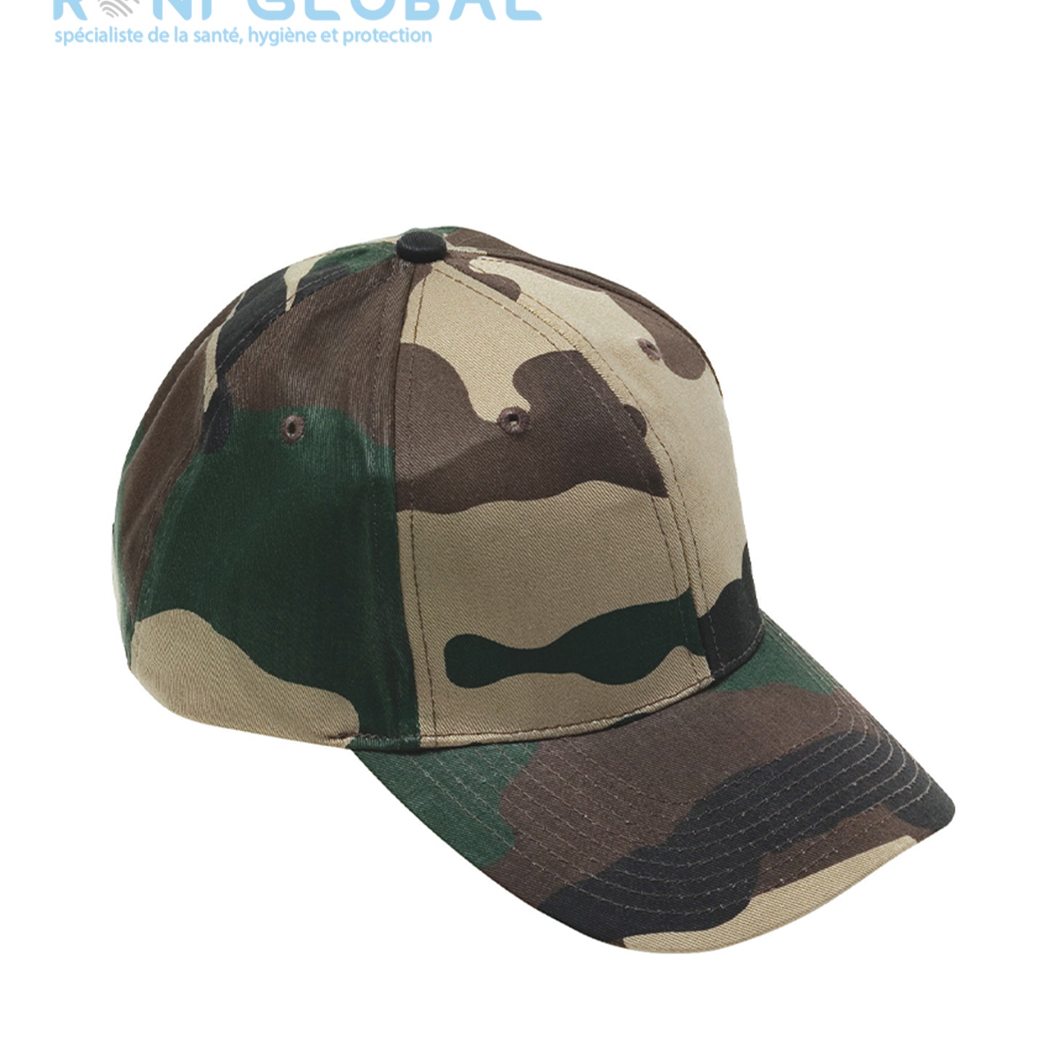 Casquette camouflage type militaire réglable en polyester/coton - BASE-BALL CAMO CITYGUARD