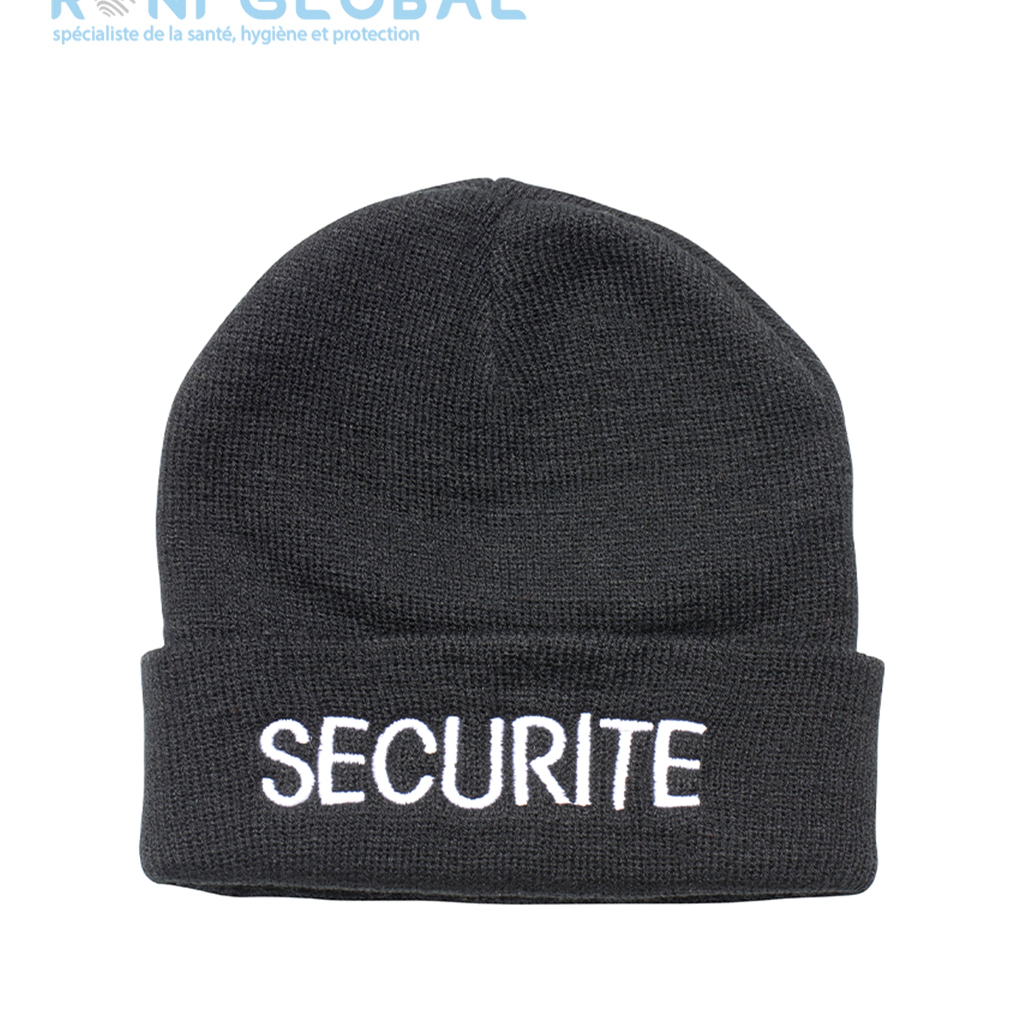 Bonnet de sécurité noir acrylique brodé - BONNET SECURITE CITYGUARD