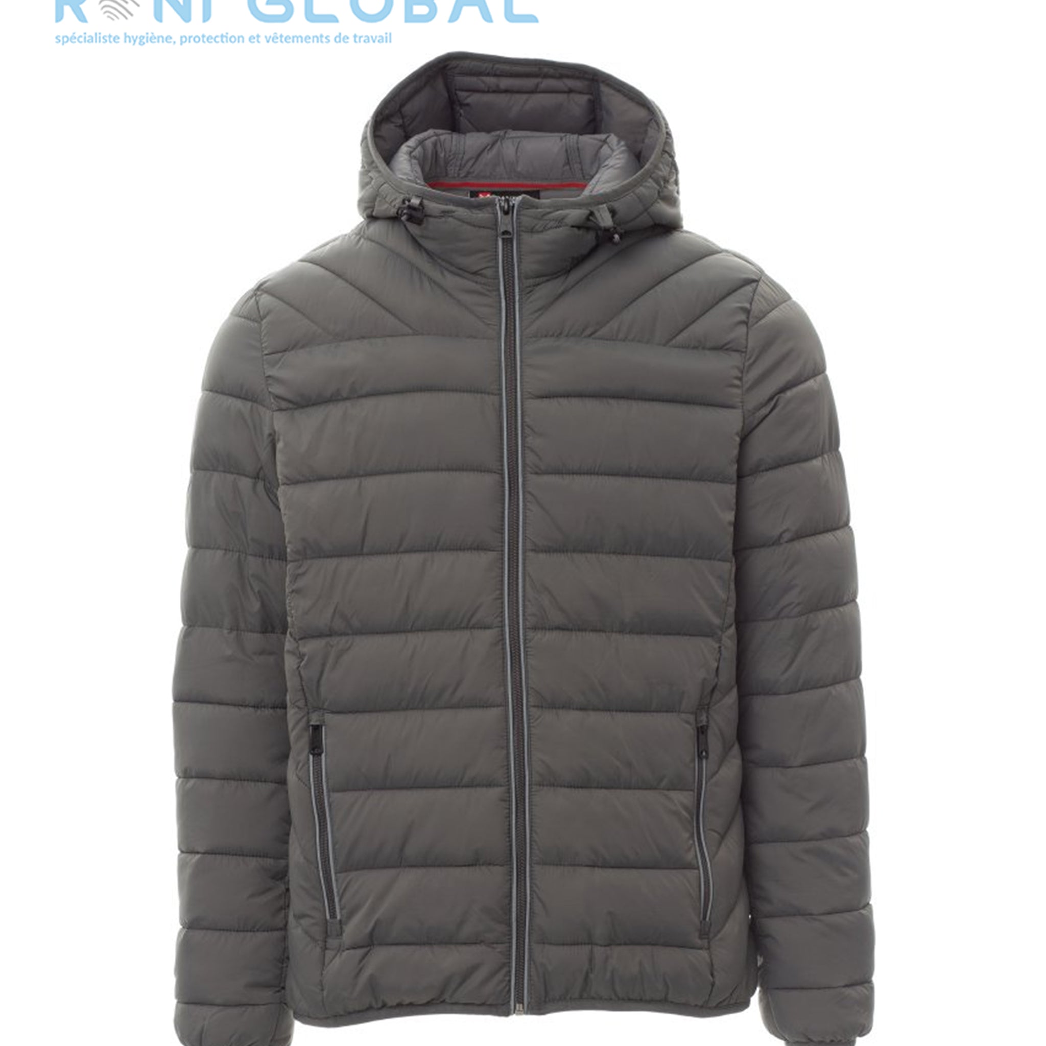 Doudoune / blouson de travail homme imperméable et anti-froid en nylon, matelassé polyester et 4 poches - FREETIME PAYPER