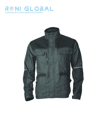 Veste de travail en coton/polyester + renforts Cordura et liserés rétroréfléchissants 8 poches - SMART COVERGUARD