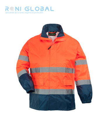 Ensemble de sécurité haute visibilité, anti-pluie en polyester CLASS 3 - HI-WAY COVERGUARD