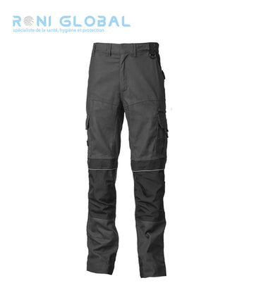 Pantalon de travail avec protection genoux en coton/polyester + renforts Cordura 6 poches - SMART COVERGUARD