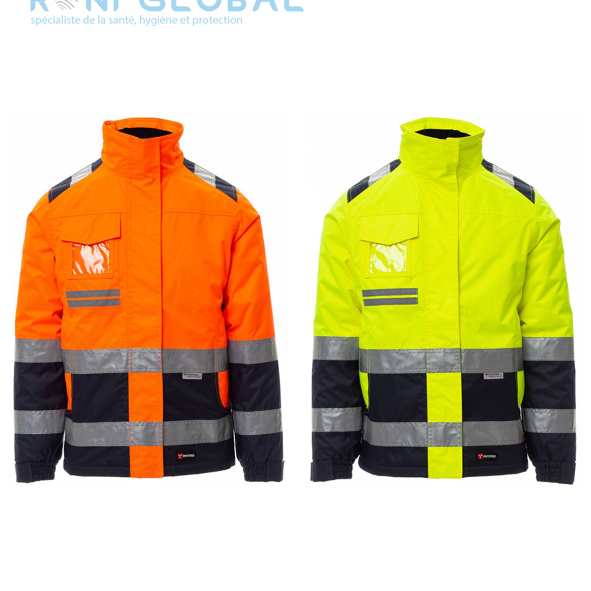 Veste de sécurité haute visibilité femme anti-froid et anti-pluie, coupe droite en polyester 4 poches CLASS 2 - HISPEED LADY PAYPER