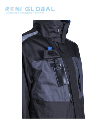 Parka de travail 3en1 anti-pluie et anti-froid en polyester enduit PVC 7 poches - WANI COVERGUARD