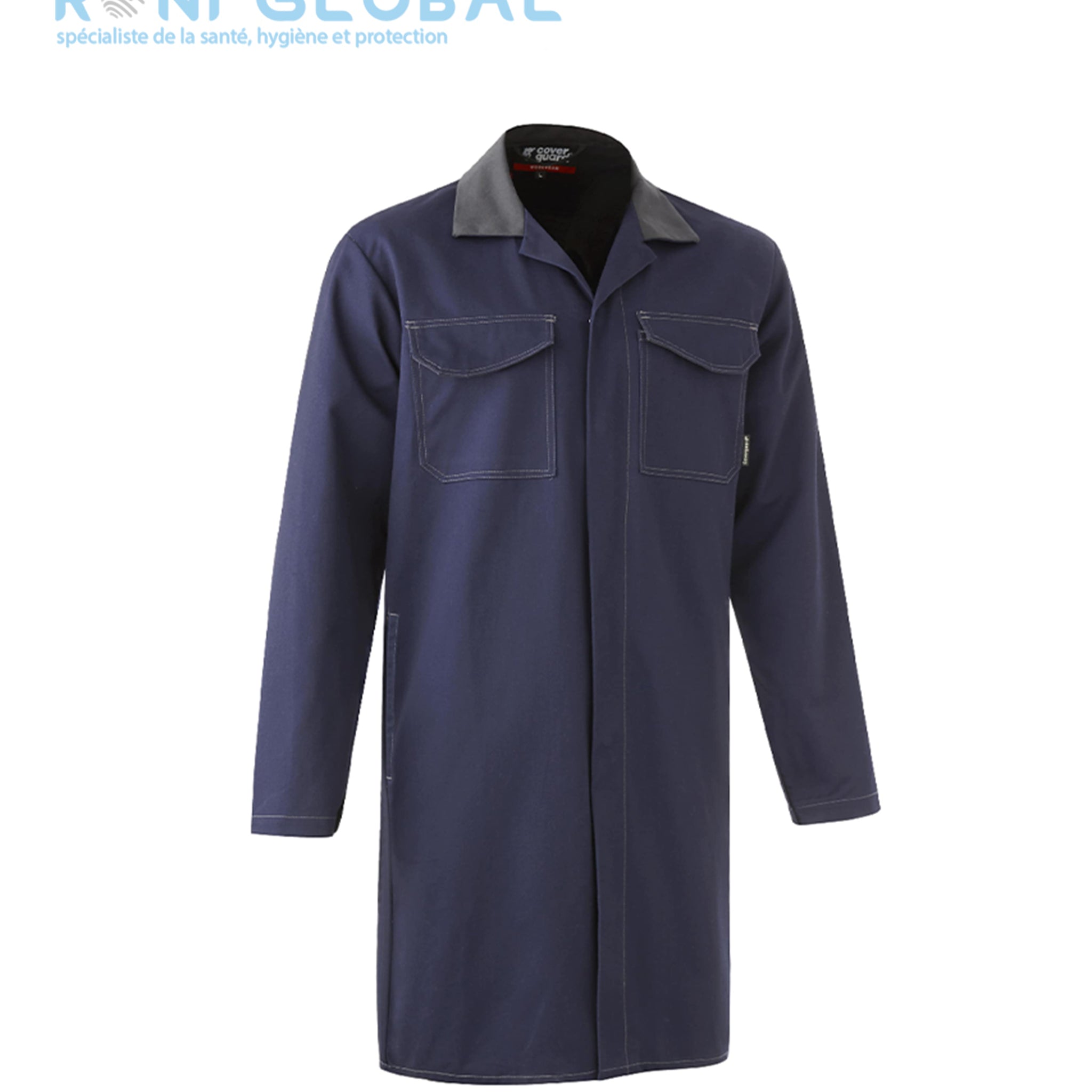 Blouse de travail manches longues, en coton/polyester sans métal 4 poches - IRAZU COVERGUARD