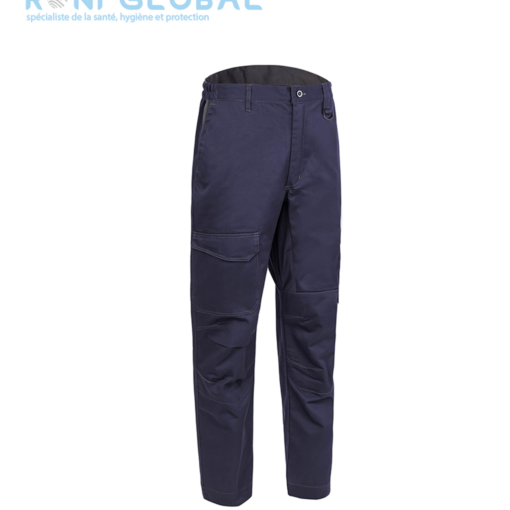 Pantalon de travail en coton et polyester sans métal coupe droite 7 poches - IRAZU COVERGUARD
