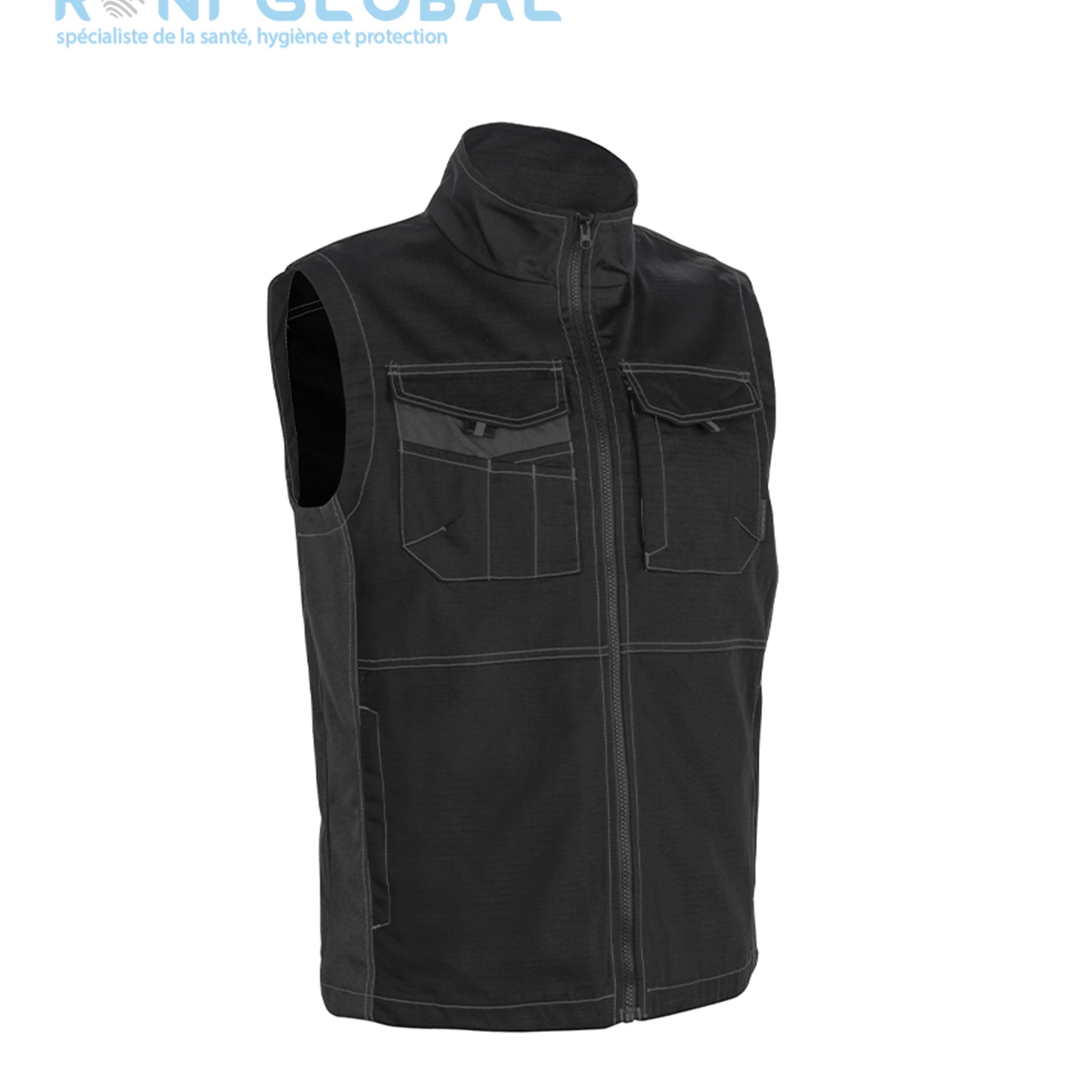 Gilet de travail en coton/polyester doublé mesh 6 poches - OROSI COVERGUARD