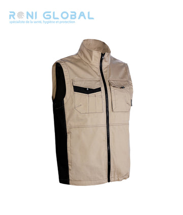 Gilet de travail en coton/polyester doublé mesh 6 poches - OROSI COVERGUARD