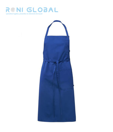 Tablier de service à bavette unisexe réglable en coton/polyester 2 poches - LOTI ROBUR