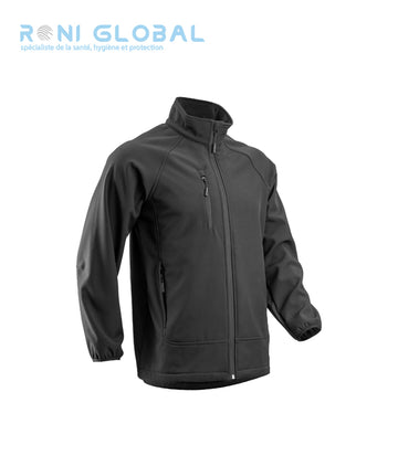 Veste de travail homme Softshell en polyester/élasthanne + membrane TPU et micro polaire 3 poches - SOBA COVERGUARD