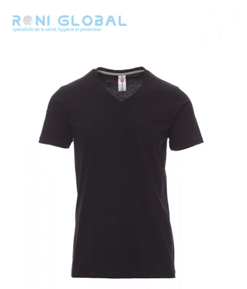 T-shirt de travail homme manches courtes, encolure en V, coupe droite en coton - V-NECK PAYPER