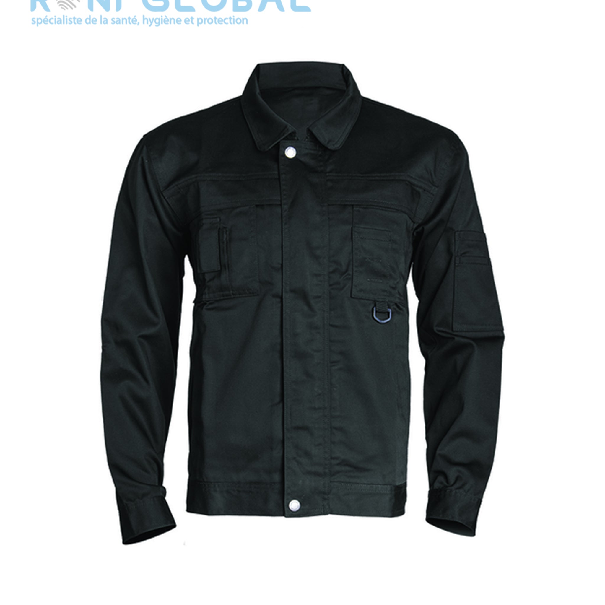 Veste de travail col chemise avec porte-badge en polyester/coton 8 poches - CLASS COVERGUARD