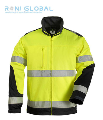 Veste de sécurité haute visibilité antisalissure en coton/polyester 5 poches CLASS 2 - PATROL COVERGUARD