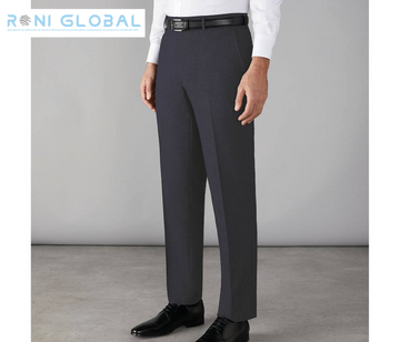 Pantalon de costume homme navy en polyester recyclé/viscose/lycra 2 poches - HARROW IMBRETEX