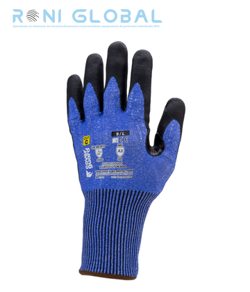 Gant de protection milieu sec en HDPE polyester/élasthanne enduit au nitrile anti-coupure et précision CUT C - EUROCUT N300 COVERGUARD (boîte de 5 paires)