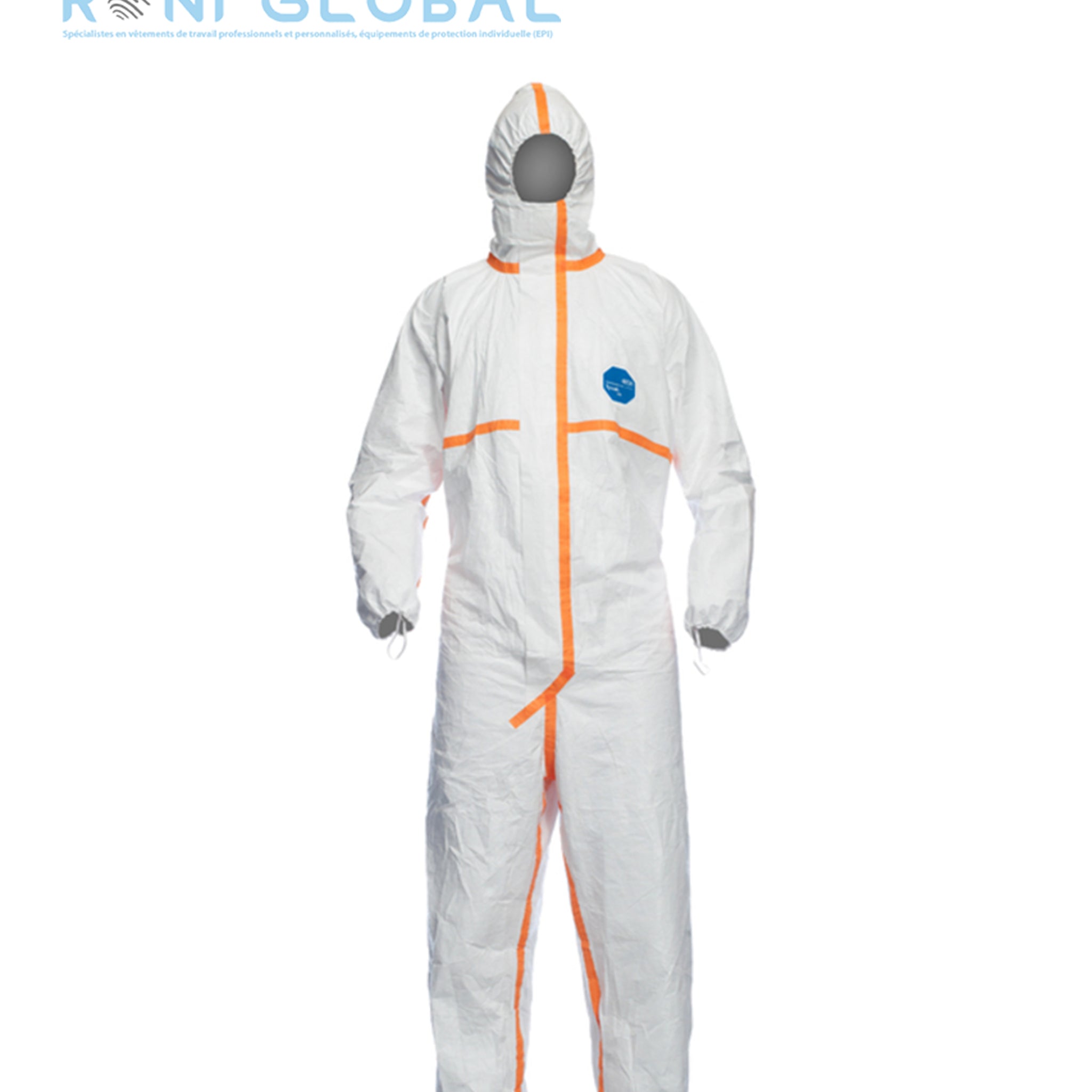 Combinaison de protection contamination radioactive sous forme de particules, agents infectieux et antistatique en Tyvek TYPE 3B-4B-5B-6B - TYVEK 800 J COVERGUARD