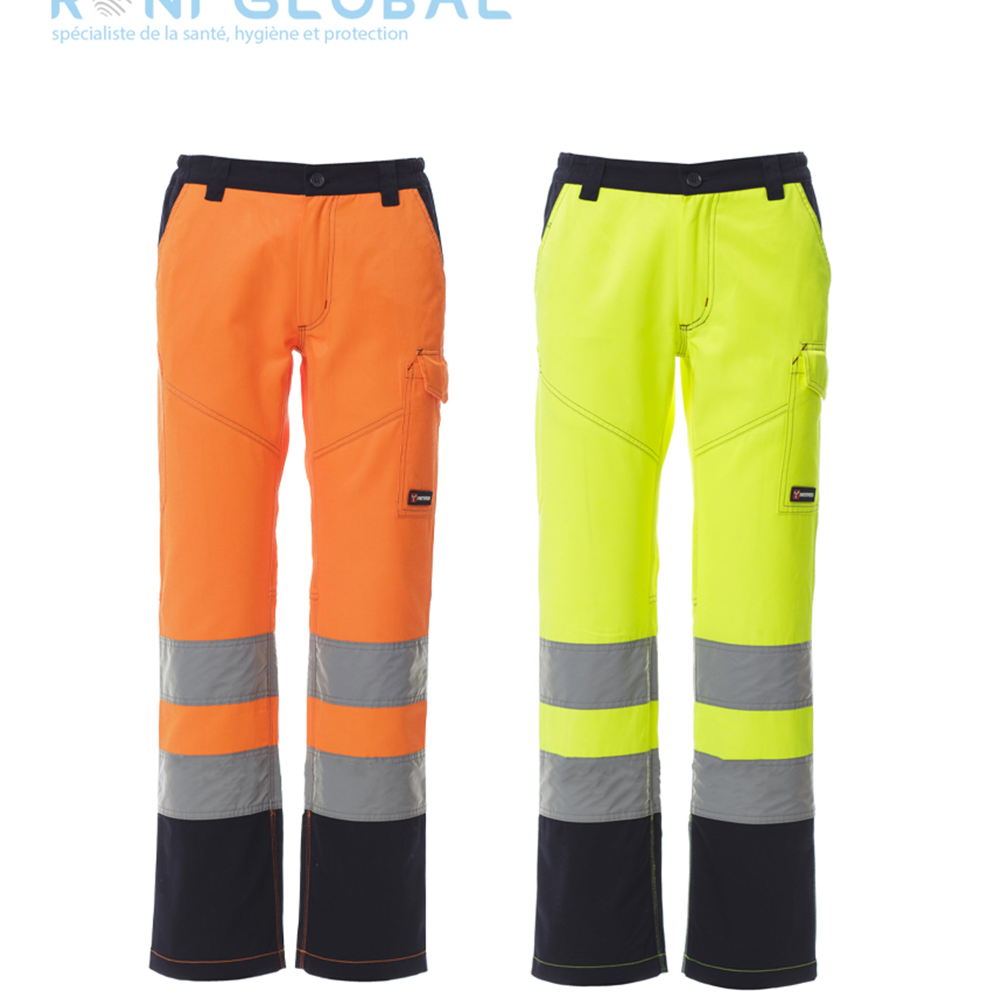 Pantalon de sécurité haute visibilité femme multi-saison, en coton et polyester 6 poches CLASS 3 - CHARTER LADY PAYPER